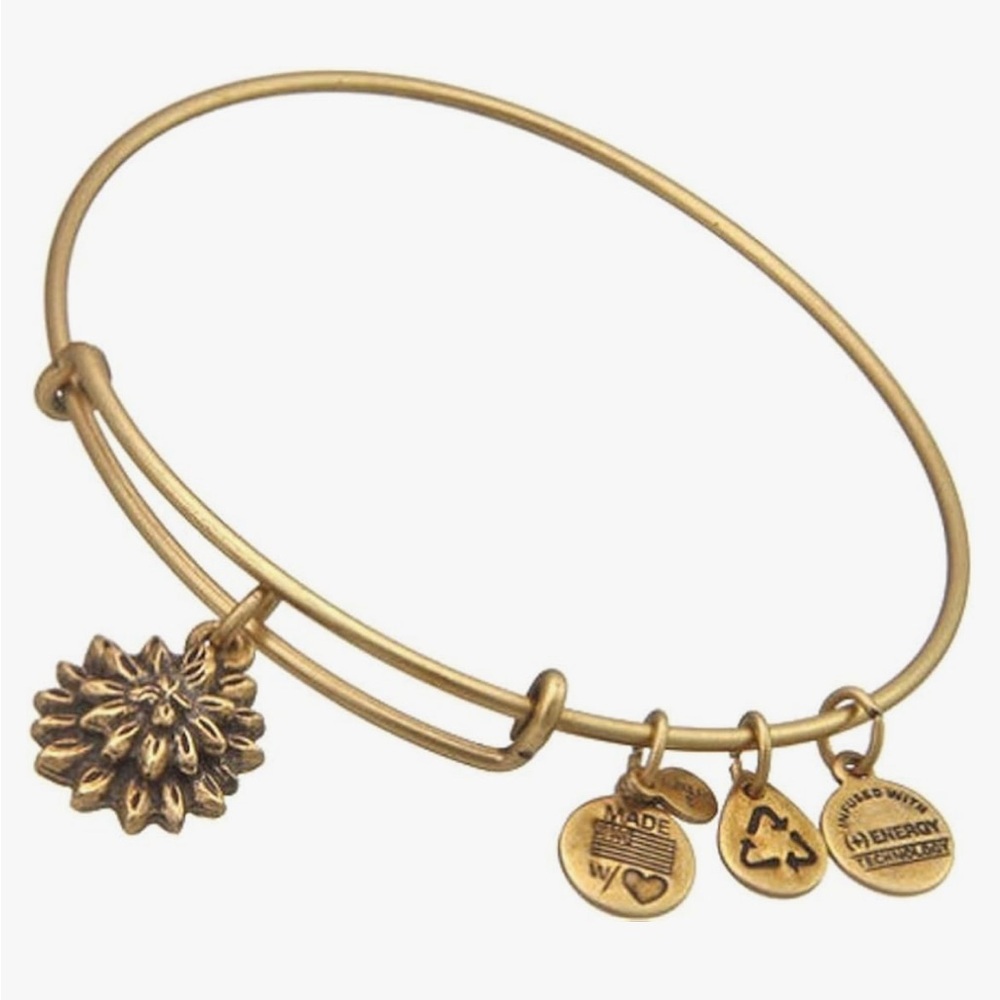 Alex and Ani Water Lily Charm Bracelet